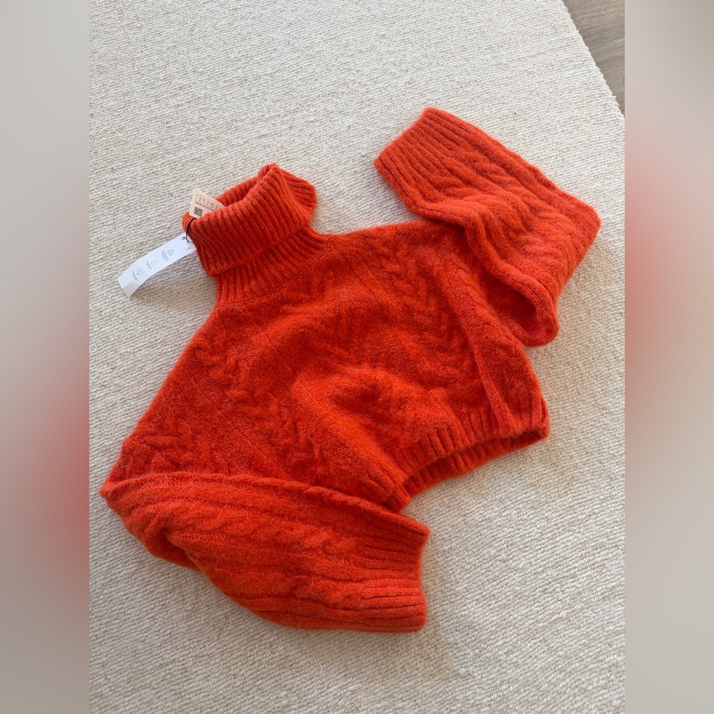 Zara knitted turtleneck sweter top cardigan - Picture 7 of 8